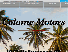 Tablet Screenshot of colomemotors.com